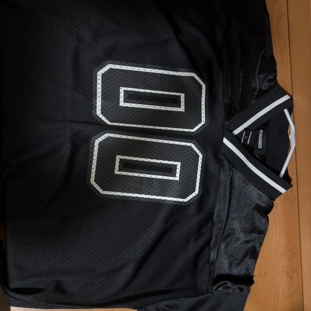 Men's Black Athletic Jersey with White Number